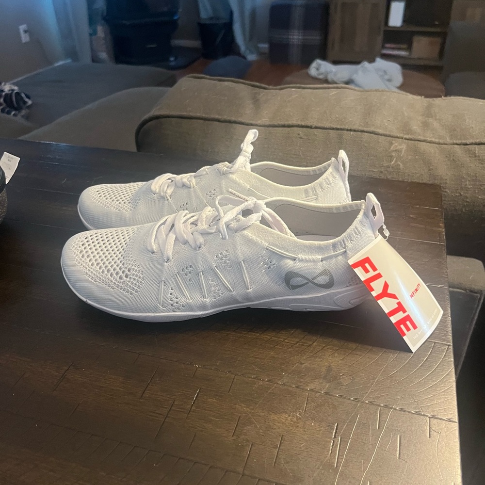 NFINITY White Athletic Shoes Lightweight Mesh Design